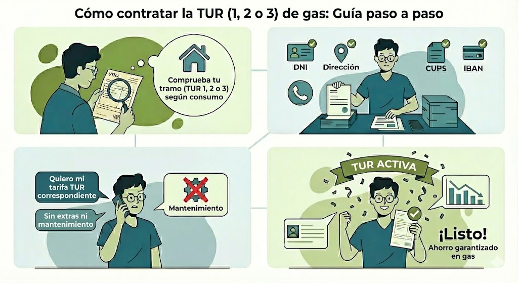 Como contratar la Tarifa TUR de Gas